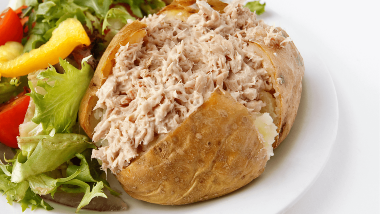 Jacket potato and tuna