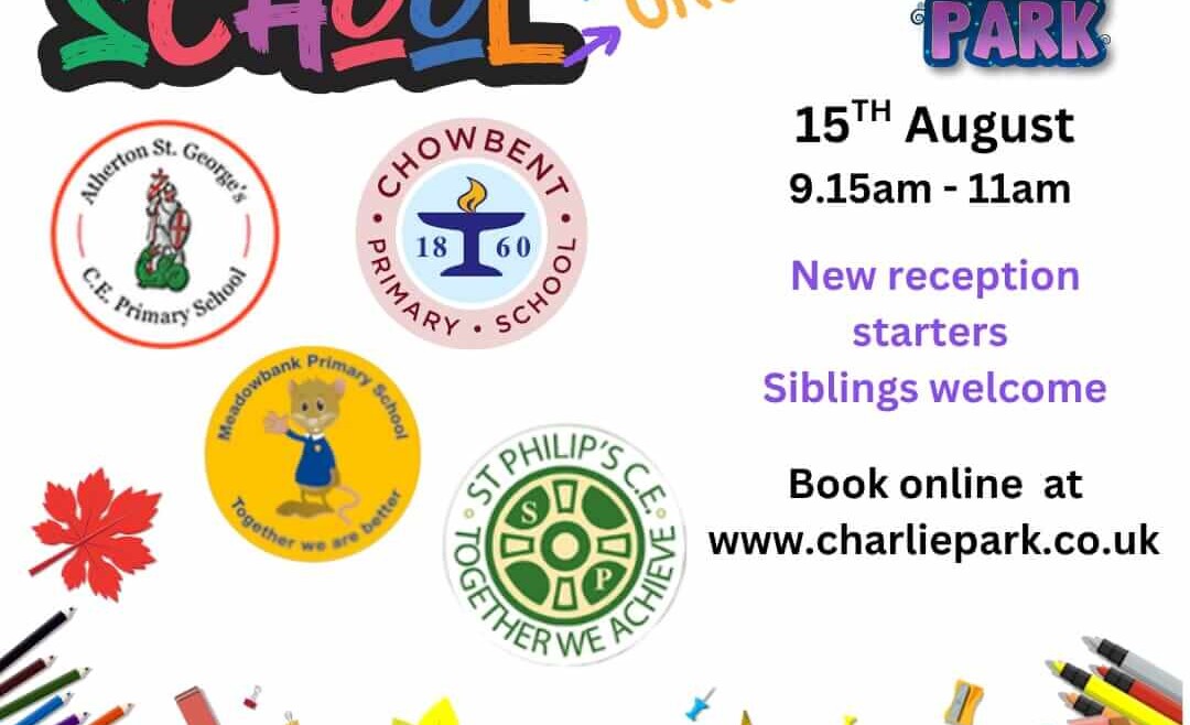 Poster for Back to School Meet and Greet at Charlie Park Atherton