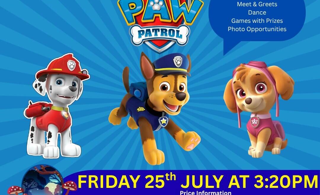 Event poster for Tea with Paw Patrol